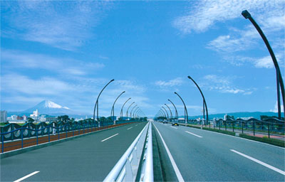 ４車線化した静岡大橋