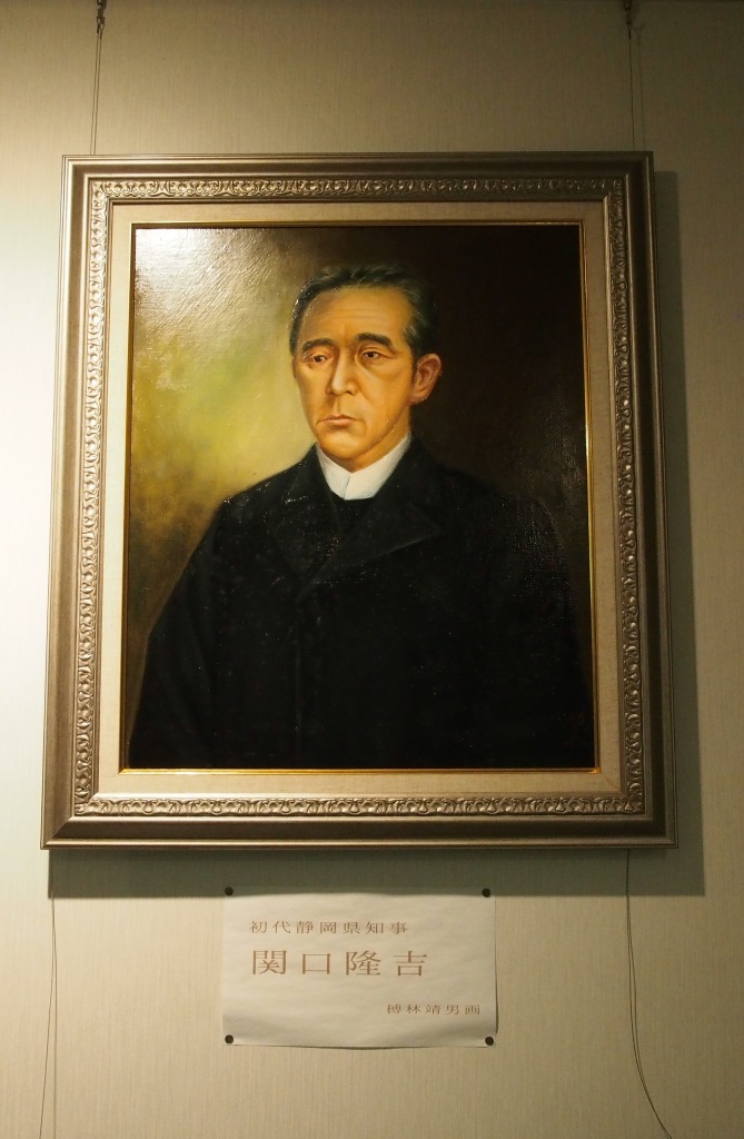 初代静岡県知事・関口隆吉の自画像。西郷隆盛や勝海舟と親交を持っていた。１８８９年に列車事故の怪我がもとでこの世を去る